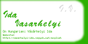 ida vasarhelyi business card