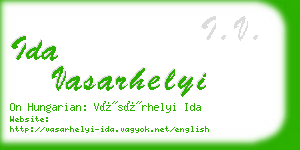 ida vasarhelyi business card